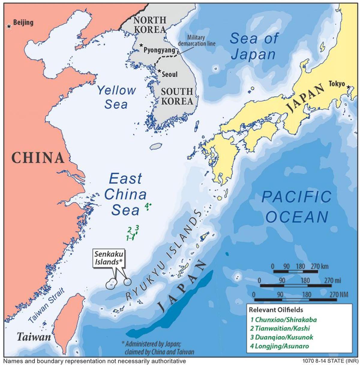 خريطة بحر الصين الشرقي