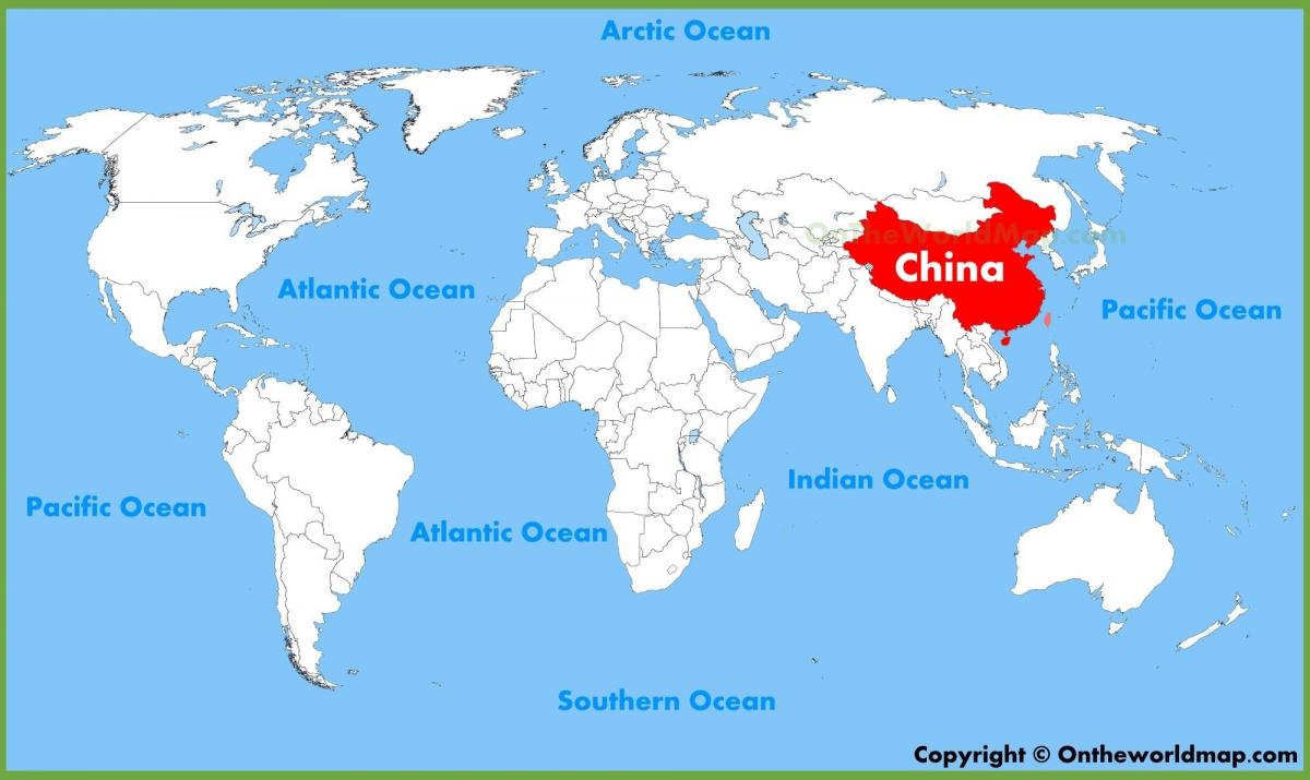 خريطة العالم من الصين