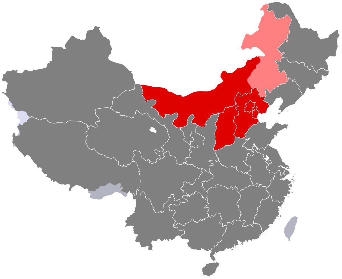 خريطة شمال الصين
